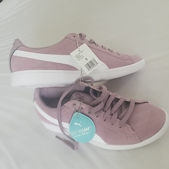 puma ladies vikky suede elderberry
